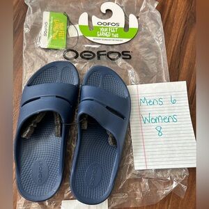 OOFOS Blue Women's Sandals
